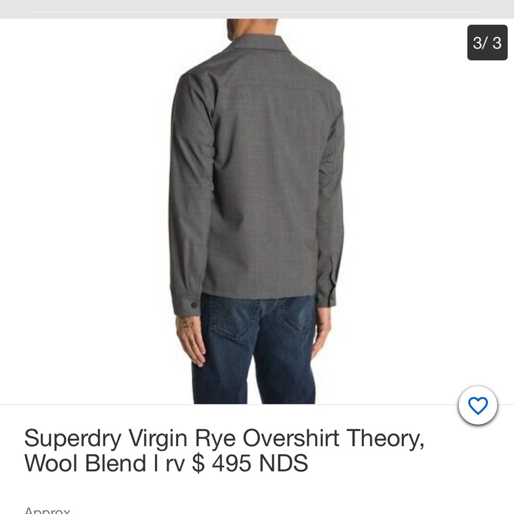 THEORY Super dry wool over shirt - Picture 8 of 10